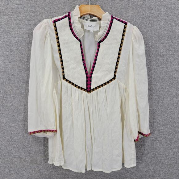 BA&SH TRACY BOHEMIAN CHIC BLOUSE, SIZE 2, NWT - Picture 2 of 9